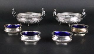 Four English Sterling Silver Master Salts