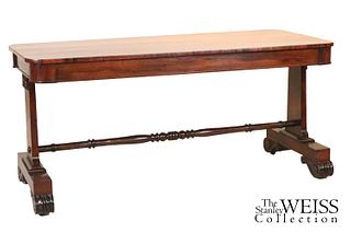 Regency Carved Rosewood Library Table
