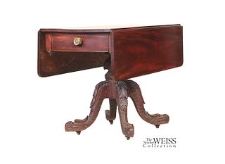 Classical Carved Mahogany Pembroke Table