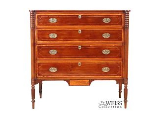 Federal Inlaid Cherrywood Chest of Drawers