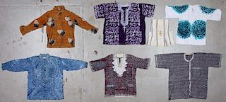 7 African Wax Resist Batik and Tie Dye Textiles