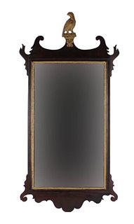 Chippendale Style Parcel-Gilt Mahogany Mirror 