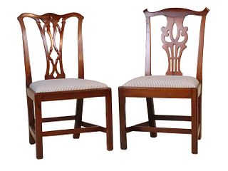 Two Chippendale Mahogany Side Chairs