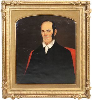 Oil on Canvas, Portrait of Captain Moses Hall
