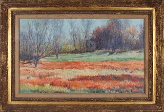 William Bartsch, Oil on Canvas, Autumn Meadow