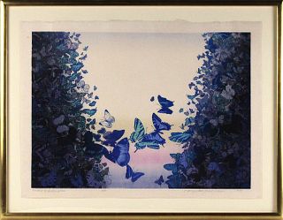 Yoshida Chizuko, Print, "Valley of Butterflies"
