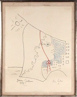 Jean Cocteau, Print, "La Fille de Pecheur"