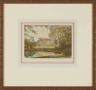 Two English Hand Colored Prints of Estates