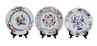 Three Chinese Imari Export Porcelain Dishes