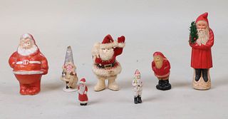 Group of Vintage Santa Figurines
