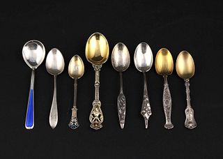 Eleven English Sterling Silver Demi-Tasse Spoons