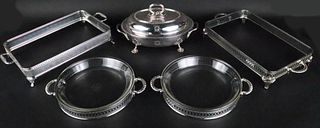 Vintage Elkington Plated Oval Chafing Dish