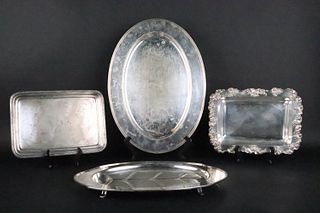 Large Oval Silver Plated Tray 