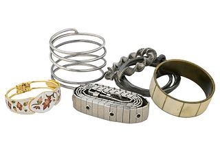 Brutalist Three Bangle Metal Bracelet