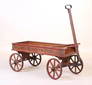 Vintage Roller Bearing Coaster Child's Wagon