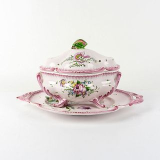 Henri Chaumeil Hand Painted French Faience Tureen Set