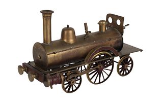 Late 19th C. Brass Spirit Locomotive