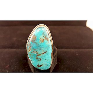 Billy Slim Morenci Turquoise Ring in Sterling Silver