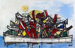 Robert Goodnough, (American, 1917-2010), The Boat, 1963