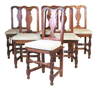 Set of Six Queen Anne Cedar Chairs
