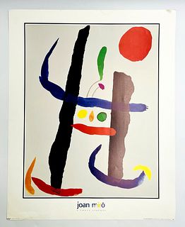 Vintage Joan Miro Exhibition Poster by Coldwater Press LTD