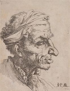 Jusepe de Ribera, (Spanish, 1591 - 1652), Small Grotesque Head, 1622