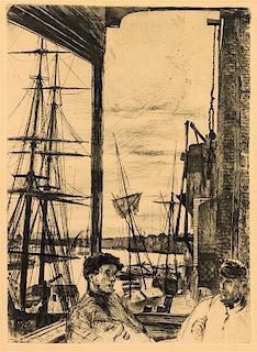 James Abbott McNeill Whistler, (American, 1834-1903), Rotherhithe, 1871 (from The Thames Set)
