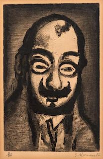 * Georges Rouault, (French, 1871-1958), Le Politicard (from Reincarnations du Pere Ubu), 1928