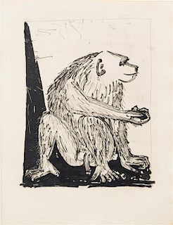 * Pablo Picasso, (Spanish, 1881-1973), Le singe (from Histoire naturelle de Buffon)