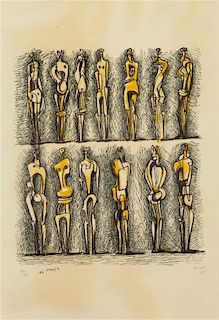Henry Moore, (British, 1898-1986), Upright Motifs, 1966