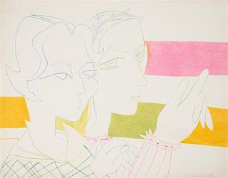 Francoise Gilot, (French, b. 1921), Deux Femmes, 1953