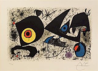 Joan Miro, (Spanish, 1893-1983), Hommage a Miro, 1972