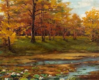 * Frank Virgil Dudley, (American, 1868–1957), Autumn Pond