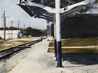 Stephen Scott Young, (American, b. 1957), Florida Railroad Station, 1989
