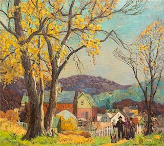 Carl Rudolph Krafft, (American, 1884-1938), Ozark Village