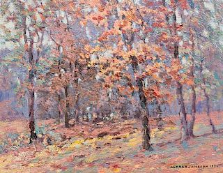 Alfred Jansson, (American/Swedish, 1863–1931), Forest Scene, 1921