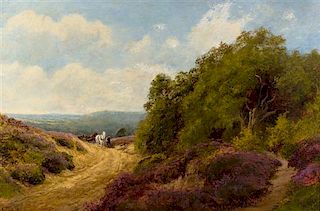 John Clayton Adams, (British, 1840–1906), Landscape with Horses