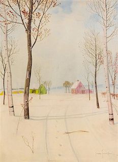 Svend Rasmussen Svendsen, (American/Norwegian, 1864–1945), Winter Road