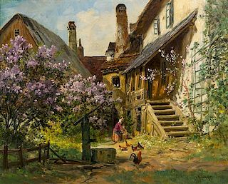 Alois Arnegger, (Austrian, 1879–1967), Alpine Cottage