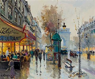 Constantin Kluge, (French,1912-2003), Les champs Elysees