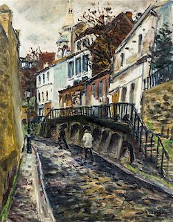 Gaston Sebire, (French, 1920 - 2001), Parisian Street Scene