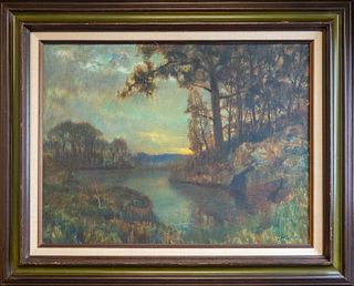 OIL PAINTING OF SCENERY WITH SIGNATURE