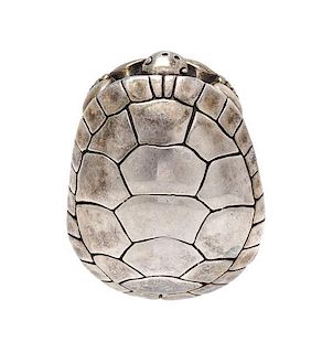 A Sterling Silver "Tuffy Turtle" Brooch, Kieselstein Cord, 1996, 18.60 dwts.