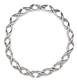 A Sterling Silver "X" Necklace, Tiffany & Co., Italy, 49.30 dwts.