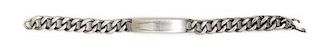 A Silver Curb Link ID Bracelet, William Spratling, 31.10 dwts.