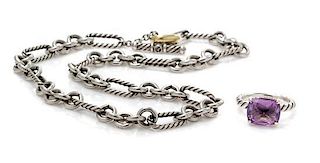 A Collection of Sterling Silver Jewelry, David Yurman, 27.80 dwts.