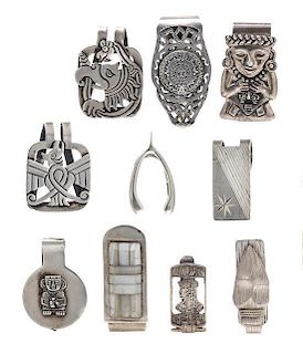 A Collection of Silver Money Clips, 133.90 dwts.