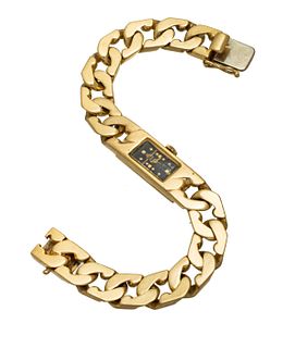 Baume And Mercier 14K Gold Bracelet Watch L 6'' 45.8g