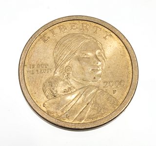 One Dollar, Sacagawea Golden Coin C. 2000 P, 8g