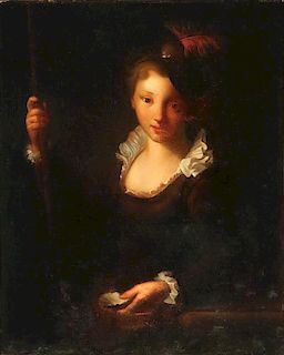 C.1800 PORTRAIT OF A PILGRIM GIRL AFTER ALEXIS GRIMOU